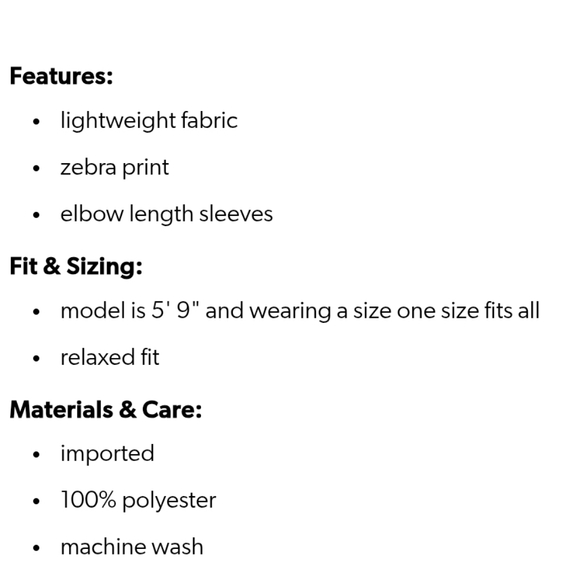 Zebra Print Kimono - Picture 11 of 11